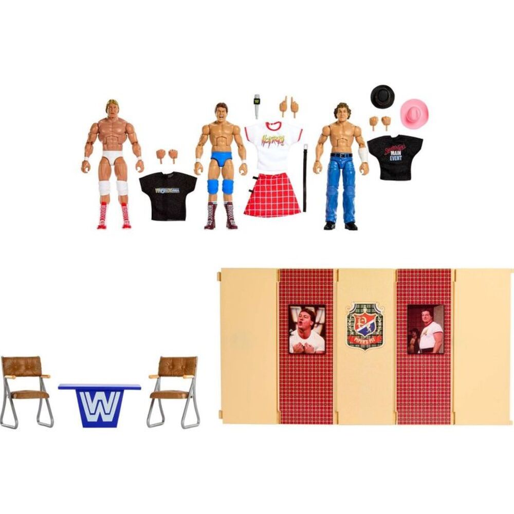 WWE Elite Collection Piper's Pit Interview Action Figure Set - 3pk